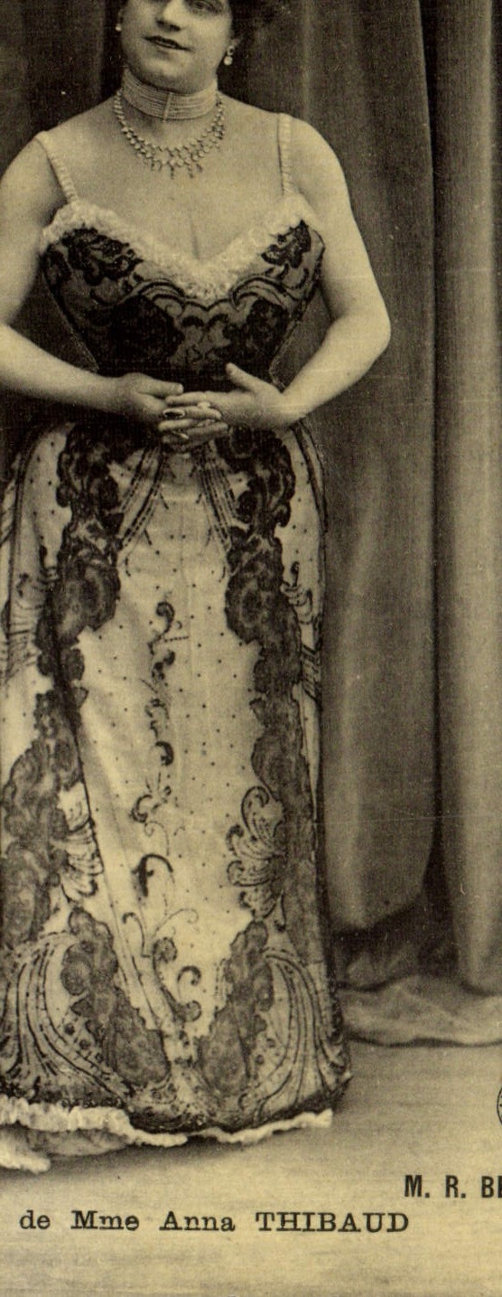 VINTAGE POSTCARD Invitation of Mrs. Anna thibaud