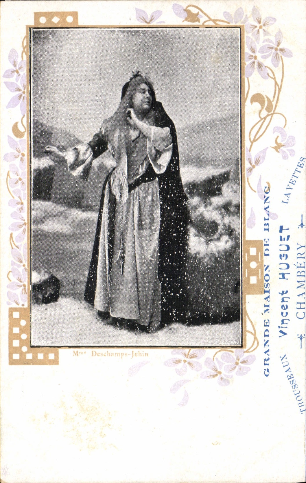 VINTAGE POSTCARD Mrs. Deschamps Jehin