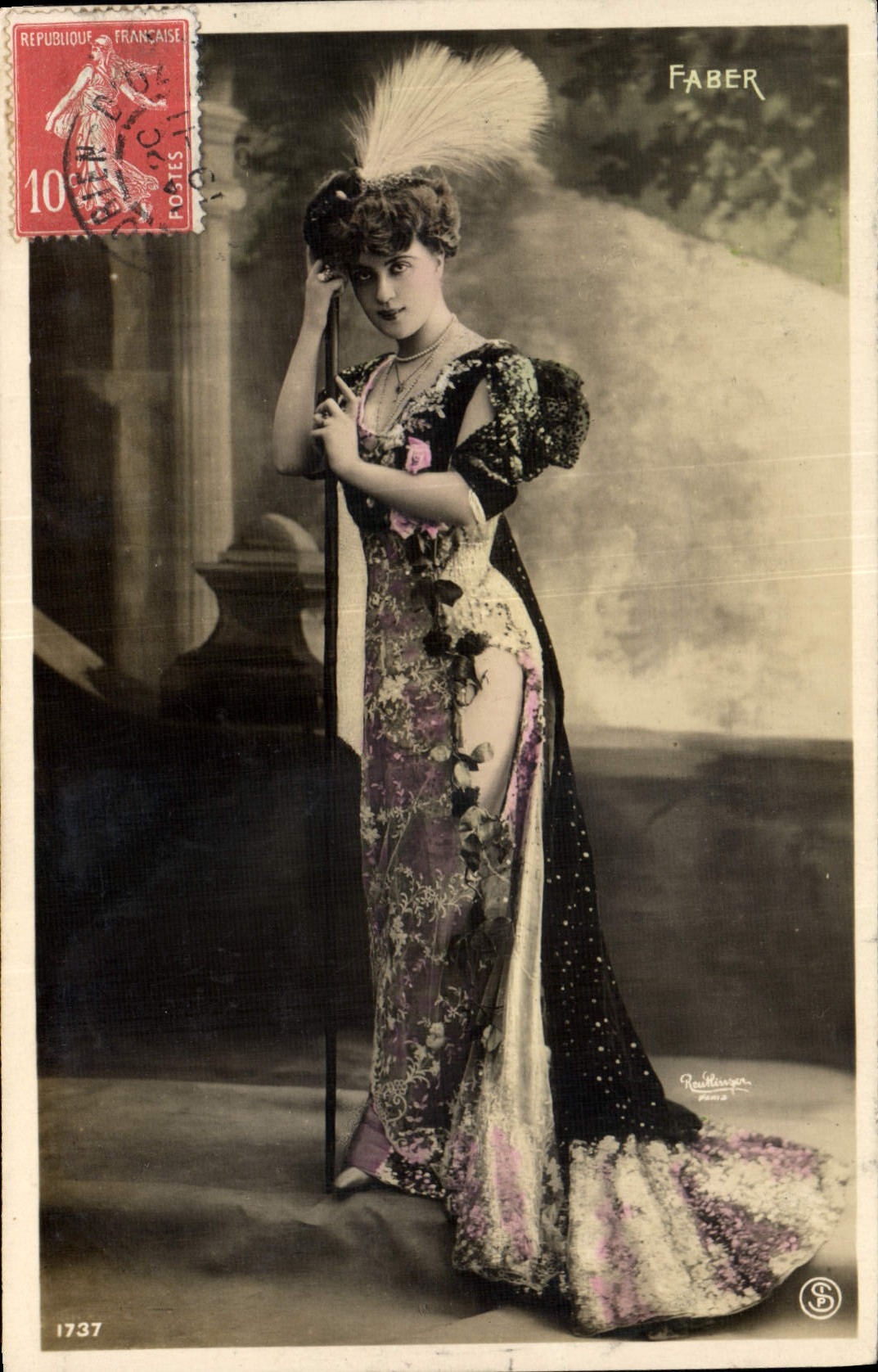 VINTAGE POSTCARD Faber