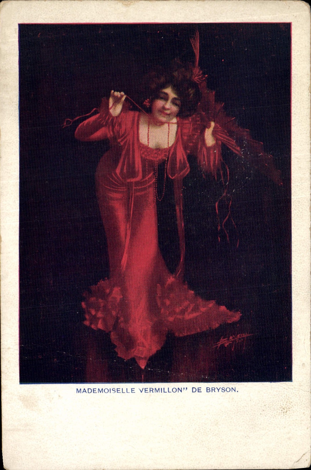 CPA Mademoiselle Vermillon de Bryson