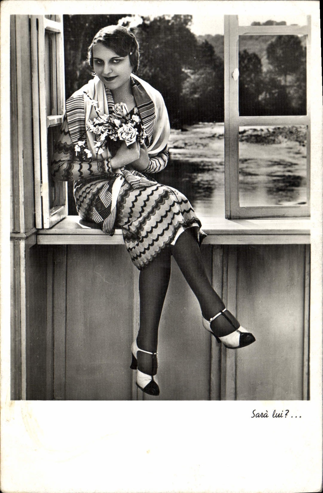 VINTAGE POSTCARD Sara him