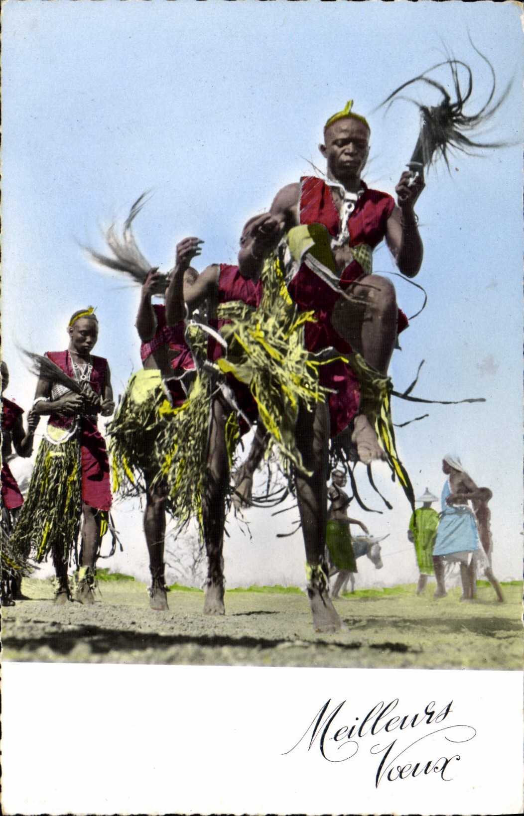 MODERN CARD Negro black Man red dancers