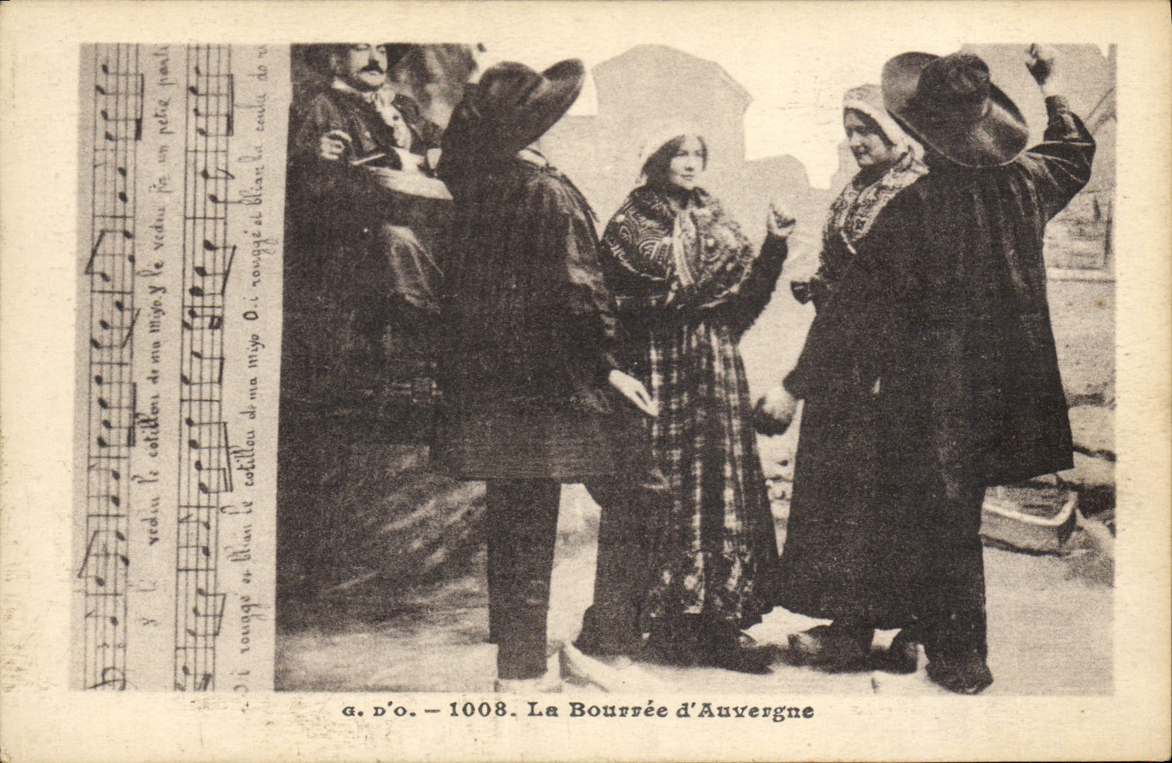 CPA Folklore La bourree d'Auvergne 