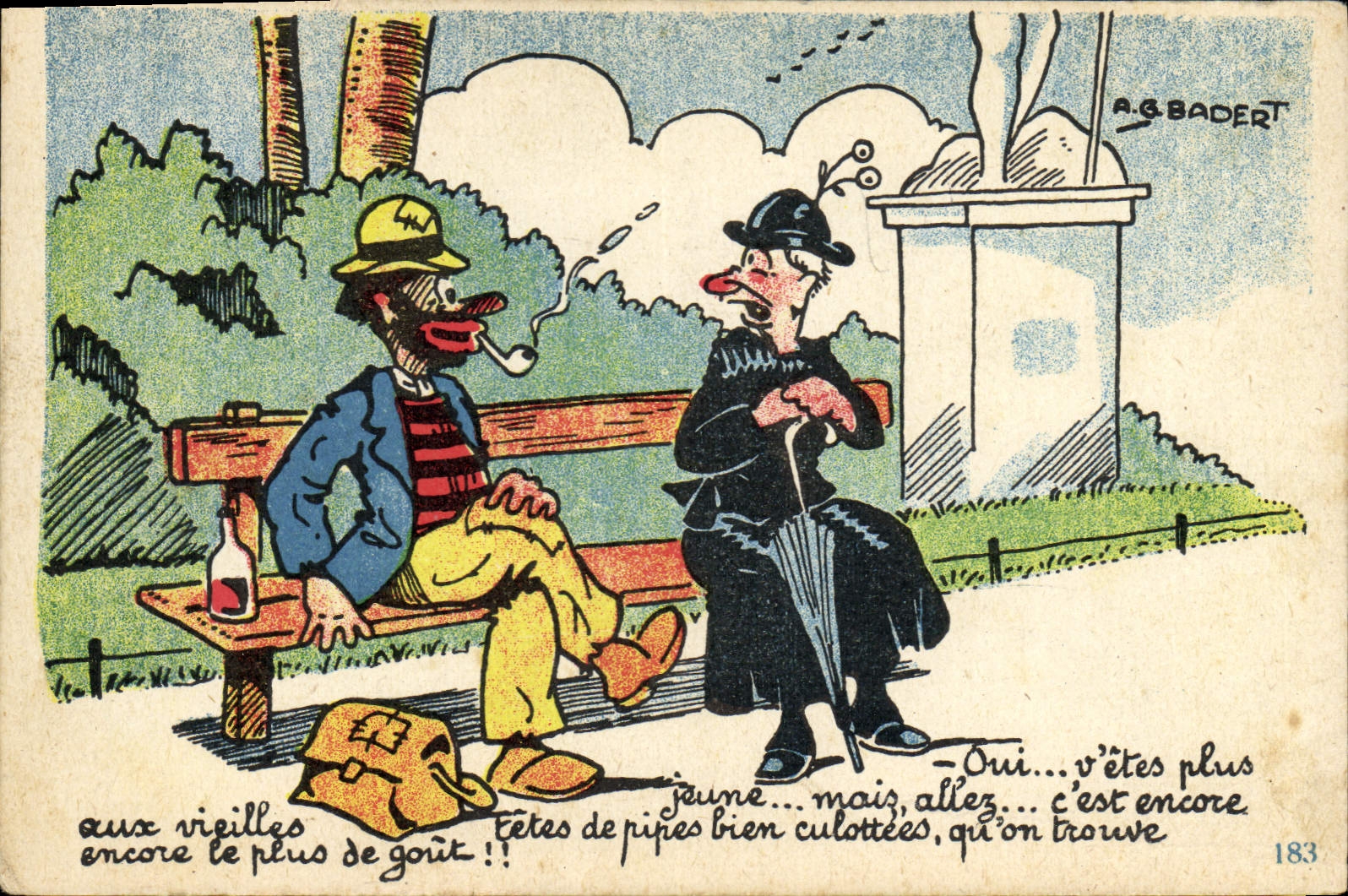 VINTAGE POSTCARD Fantasy Badert Illustrator