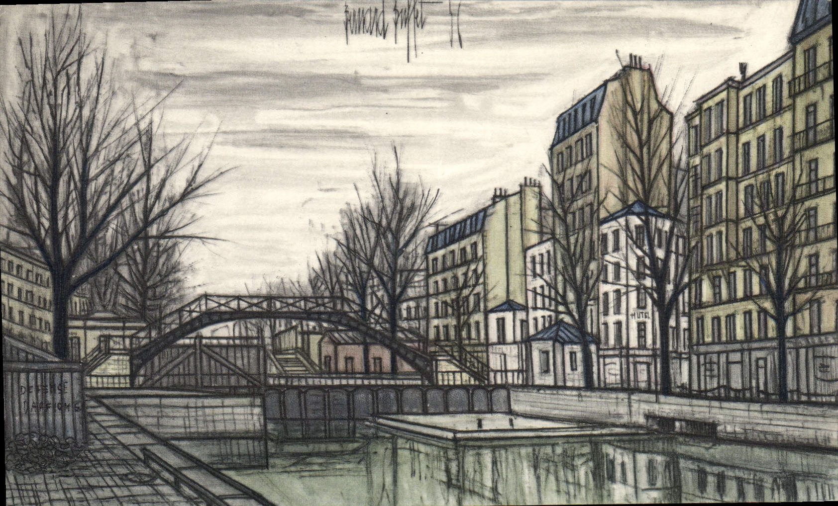 VINTAGE POSTCARD Fantasy Paris Illustrator