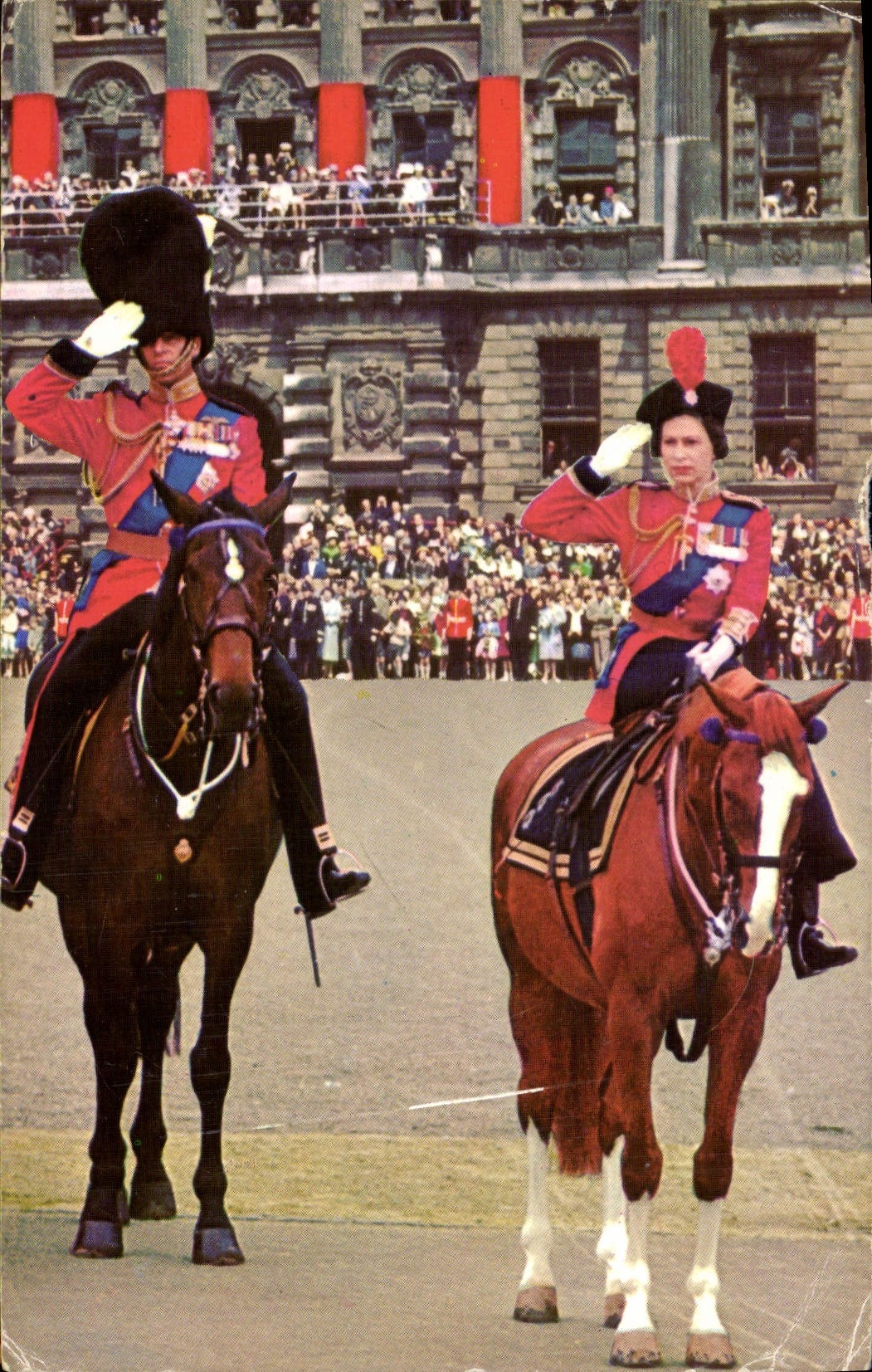 MODERN CARD HM Queen Elizabeth II & the Duke off Edinburgh