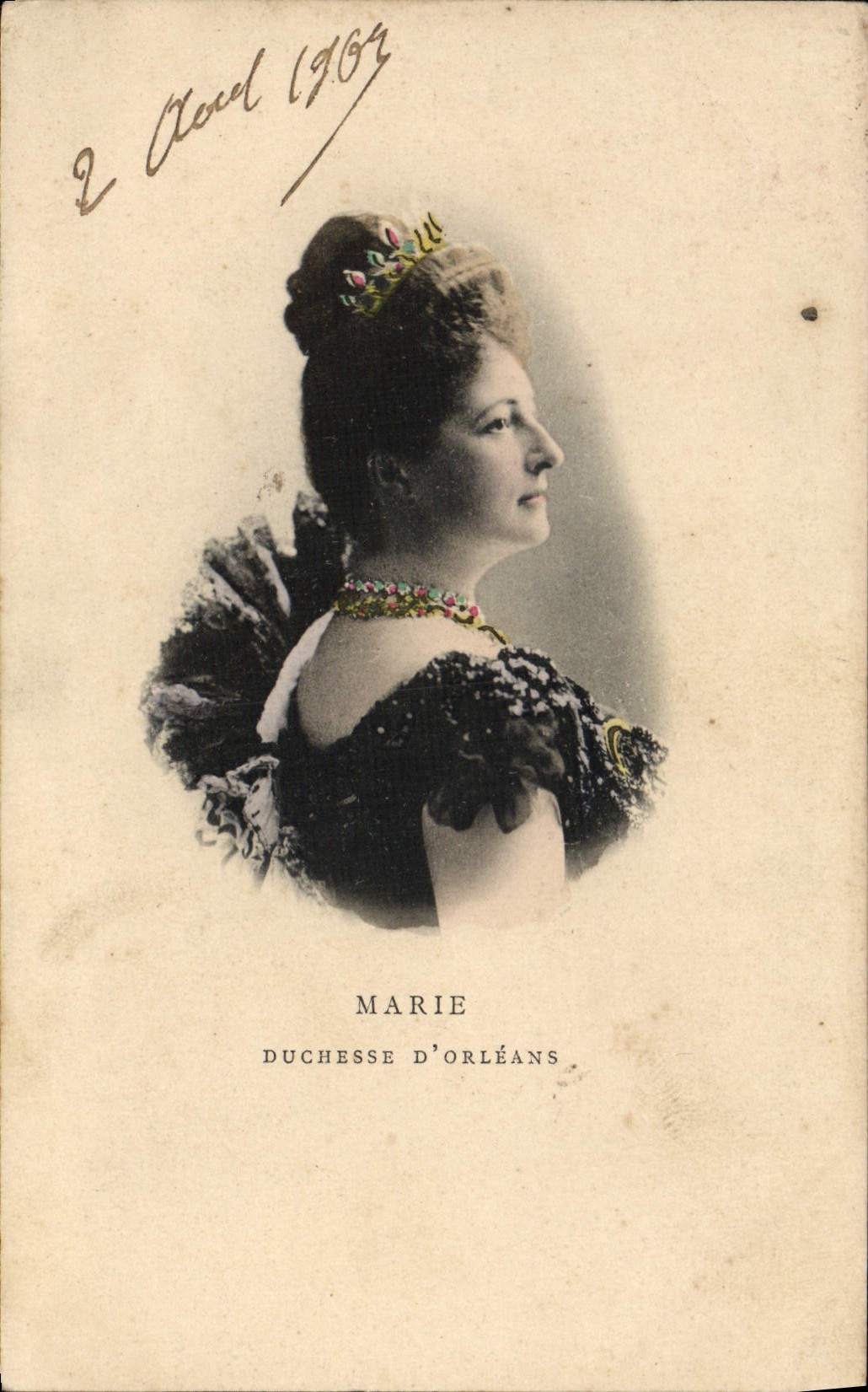 VINTAGE POSTCARD Marie Duchess of Orleans