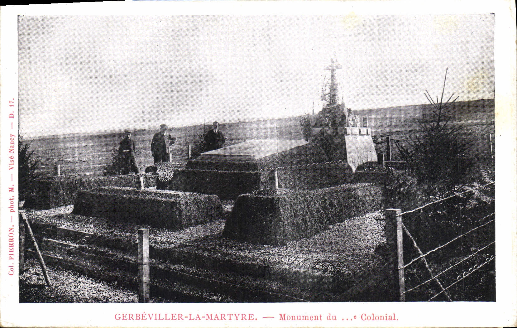 VINTAGE POSTCARD Militaria Gerbeviller Martyrdom Monument of the Colonial one