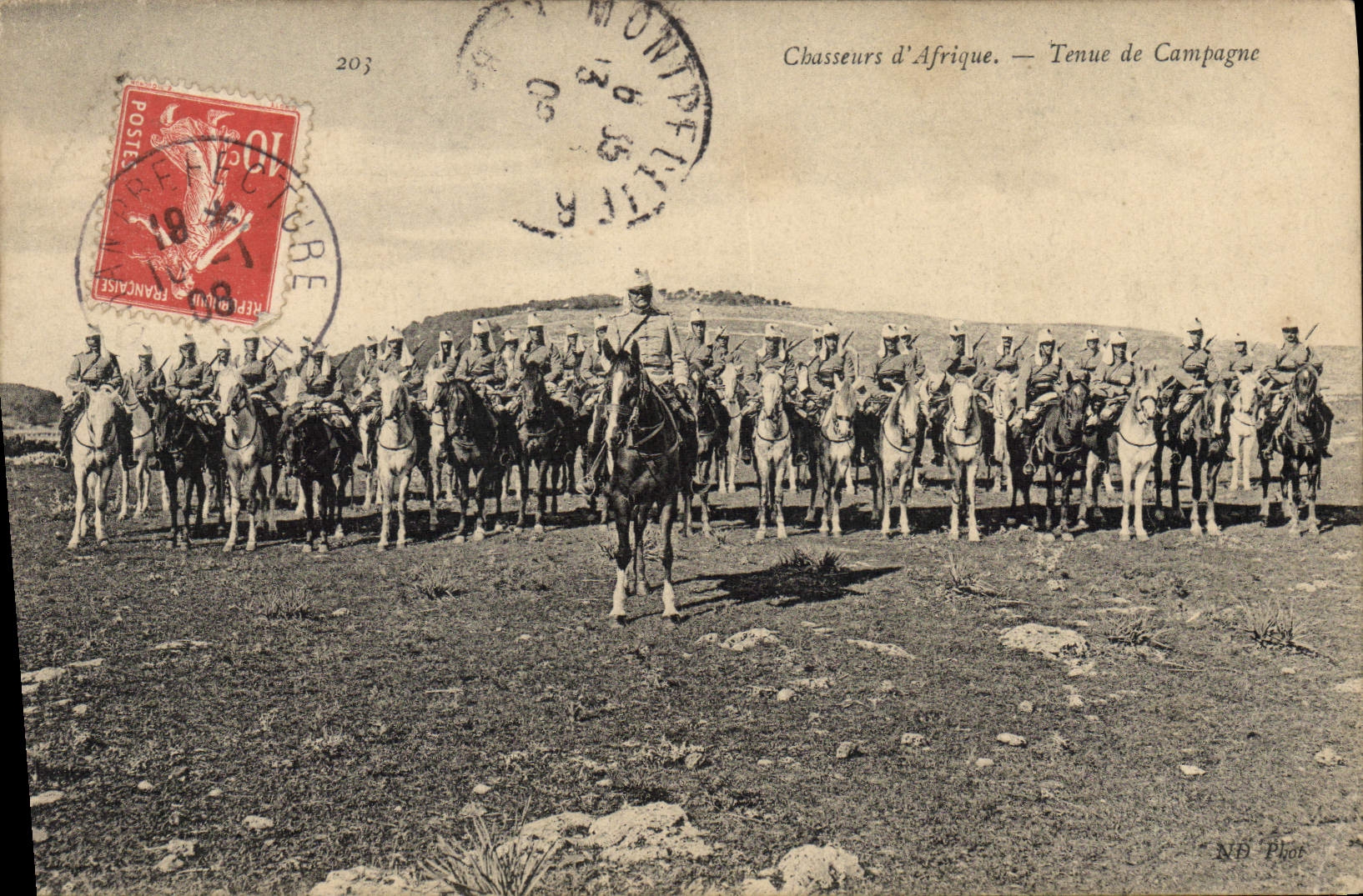 CPA Militaria Chasseurs d'Afrique Tenue de campagne