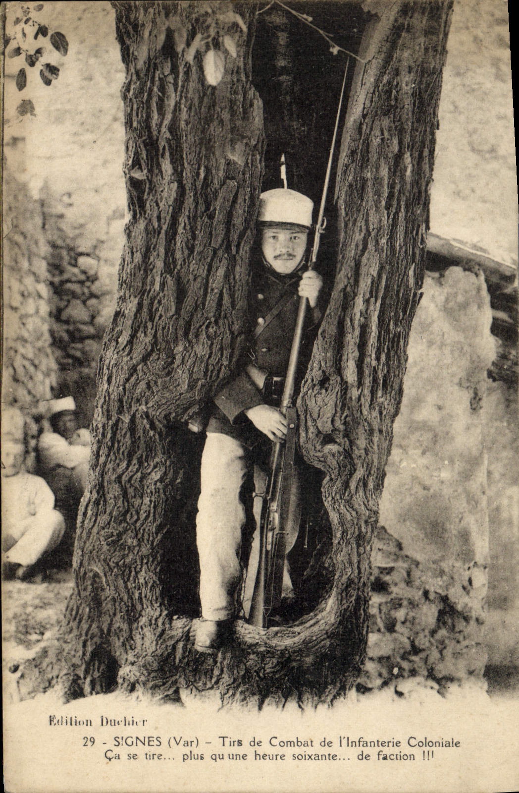 CPA Militaria Signes Tirs de combat de l'infanterie coloniale