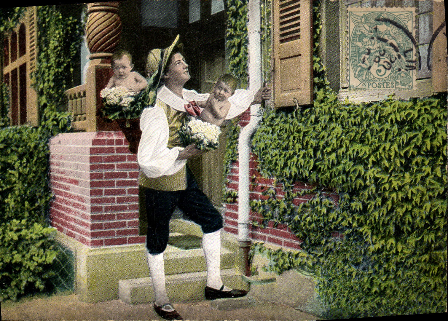 CPA Fantaisie Enfants Bebe Homme