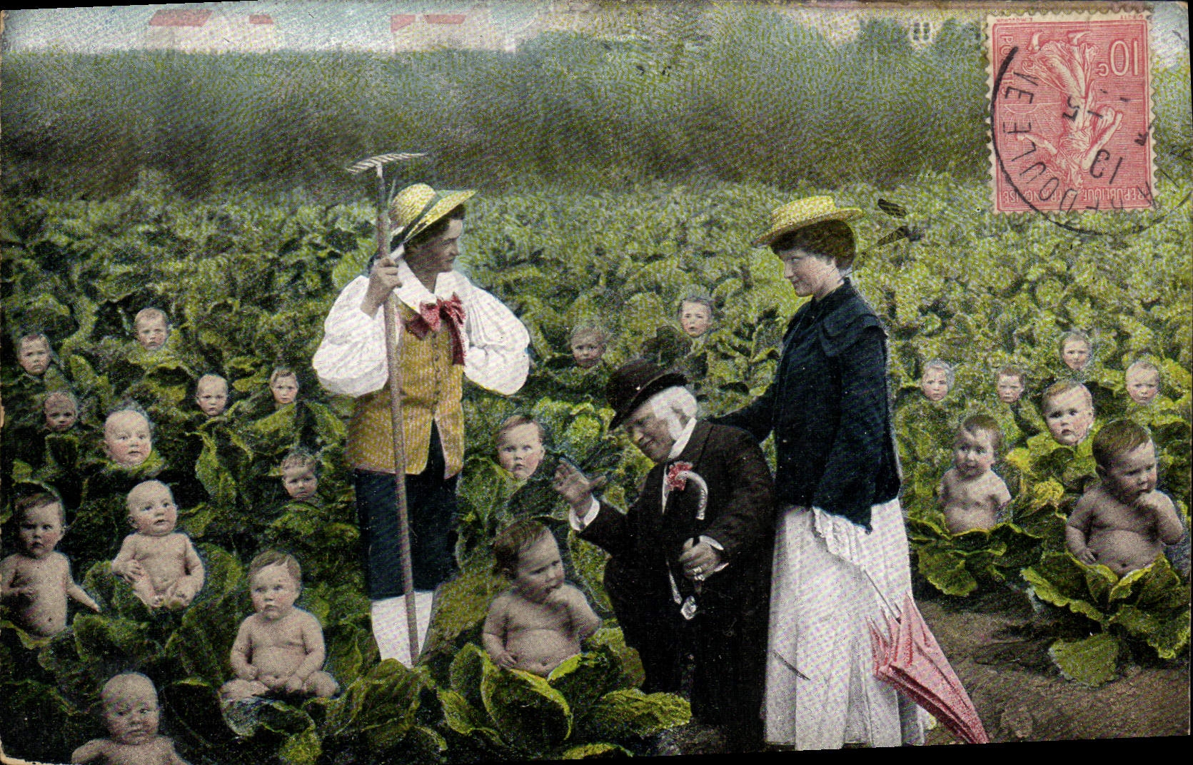 CPA Fantaisie Enfants Bebe Femme 