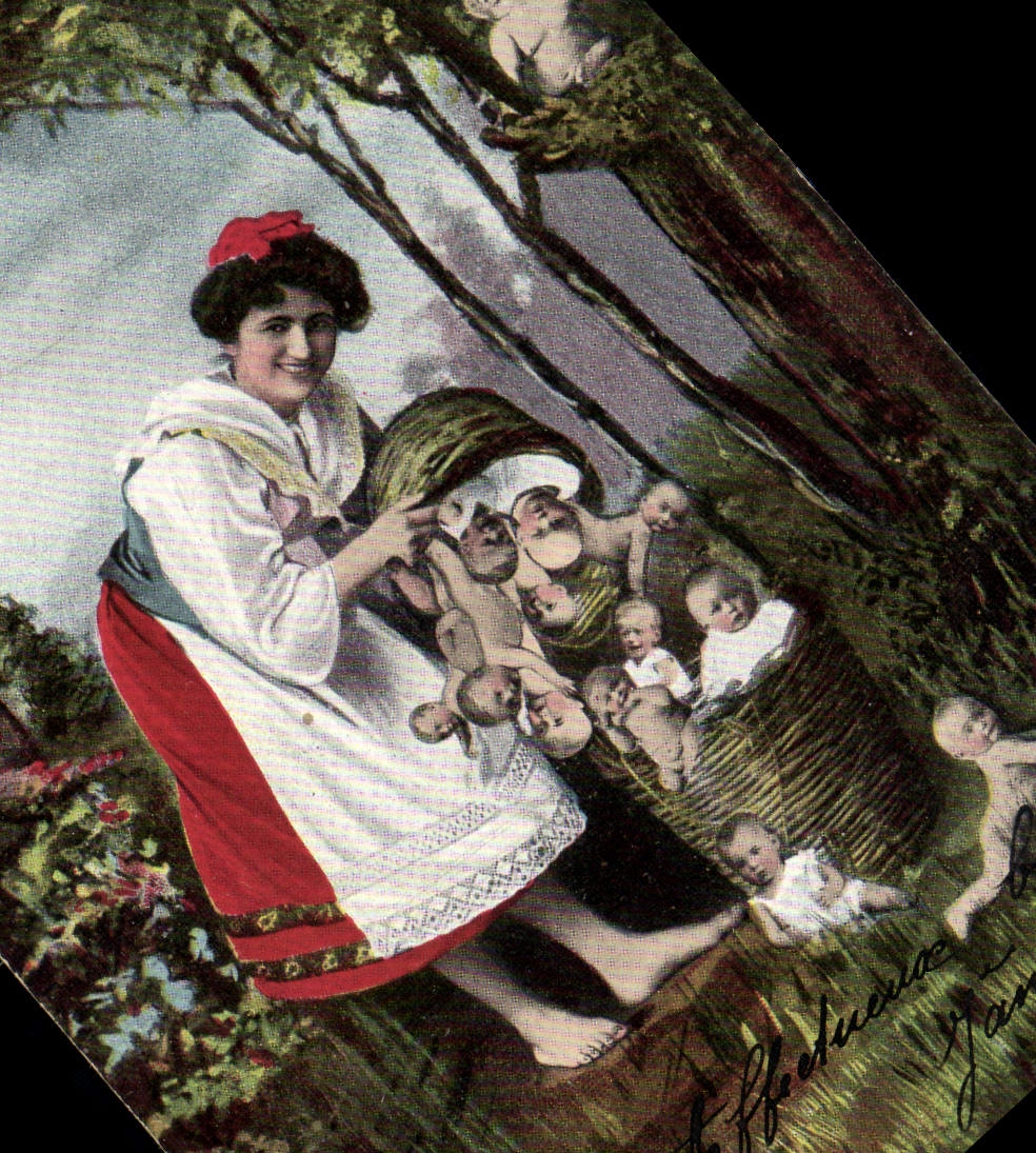 CPA Fantaisie Enfants Bebe Femme 