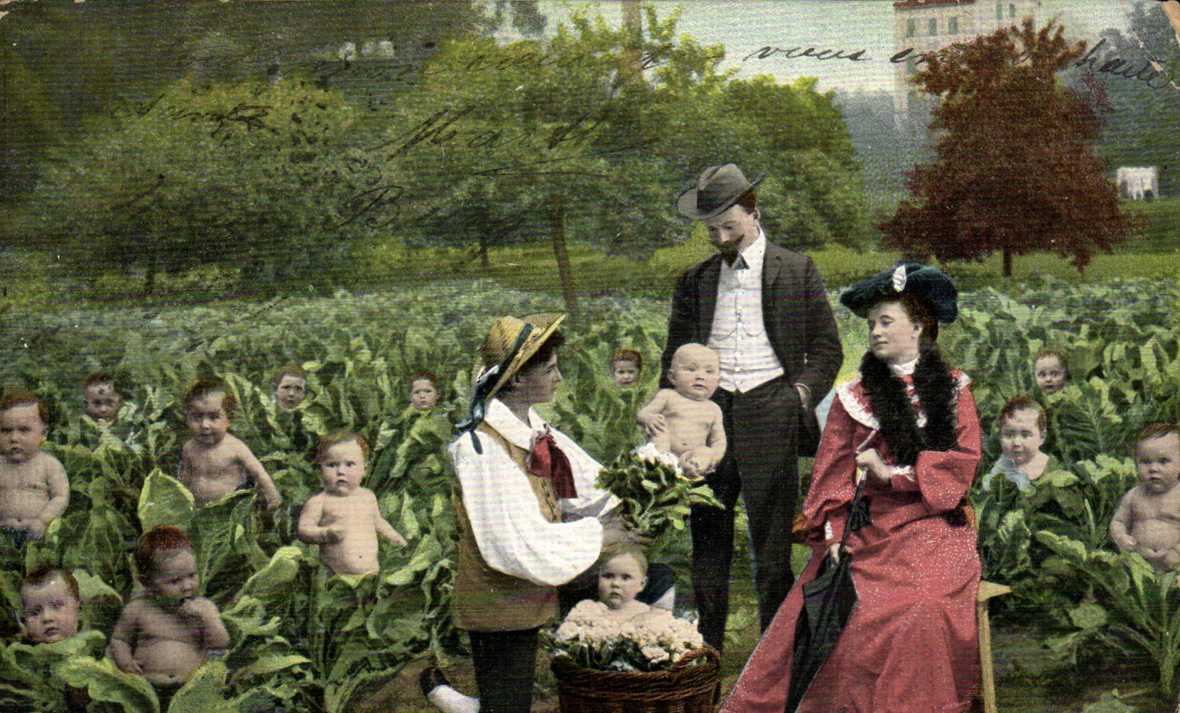 CPA Fantaisie Enfants Bebe Femme