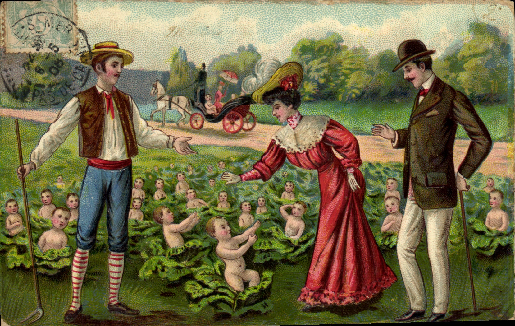 CPA Fantaisie Enfants Bebe Femme 