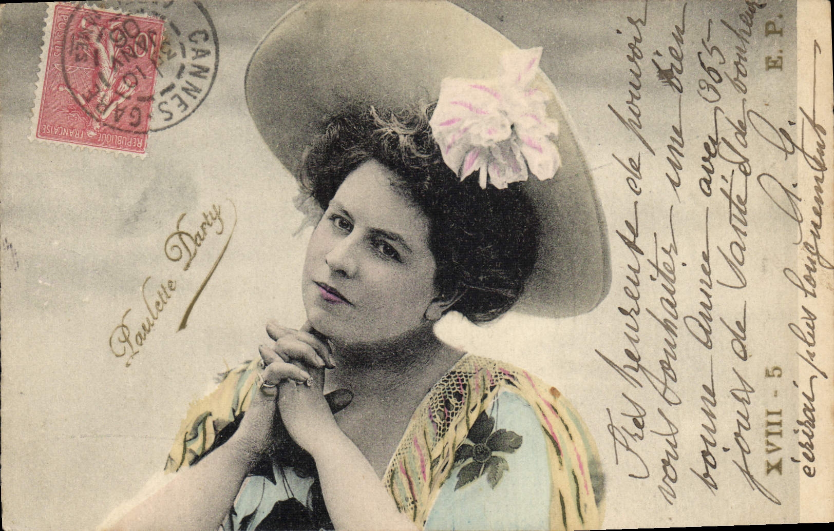VINTAGE POSTCARD Paulette Darty