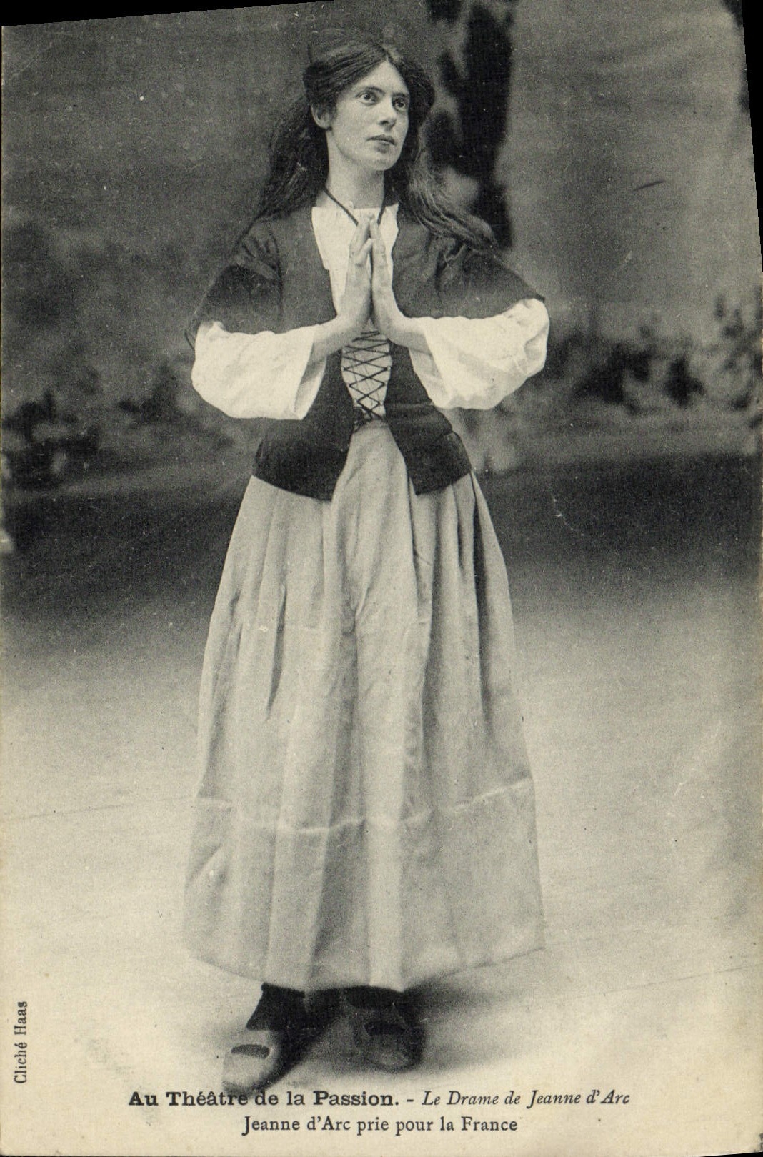 VINTAGE POSTCARD With the Theater of Passion the drama of Jeanne d' Arc
