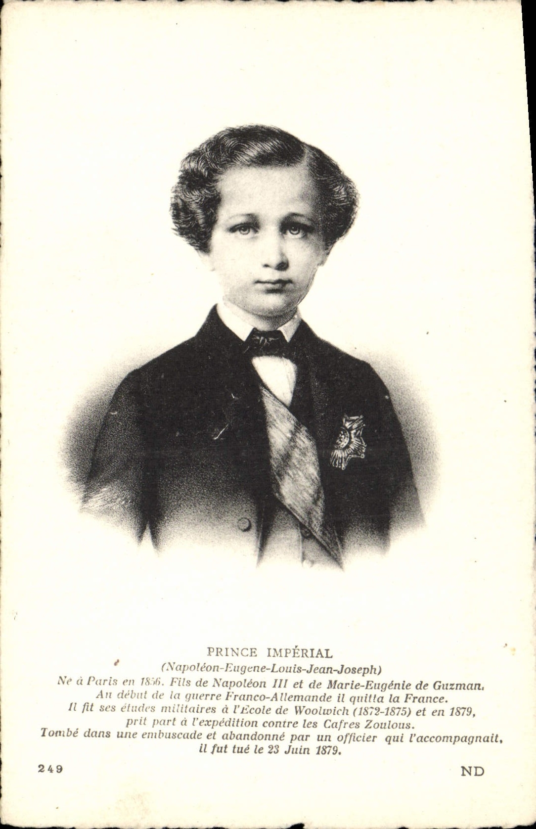 CPA Prince Imperial Napoleon Eugene Louis Jean Joseph