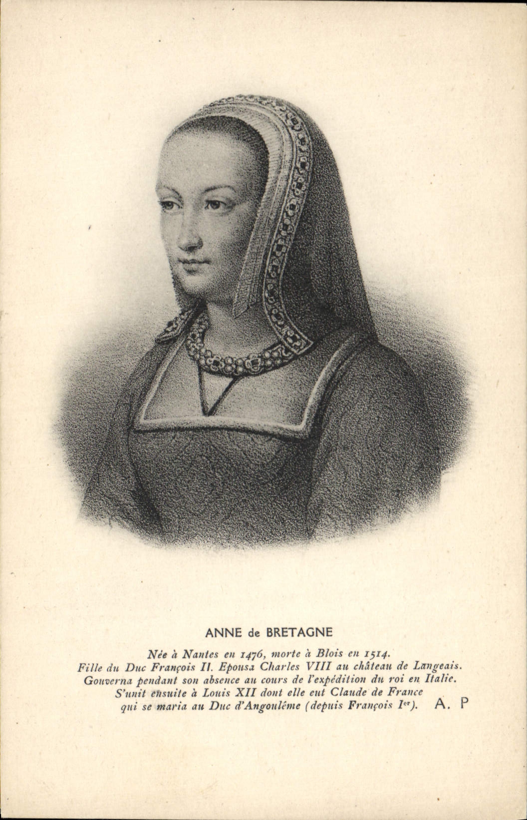 CPA Anne de Bretagne Fille du duc Francois II