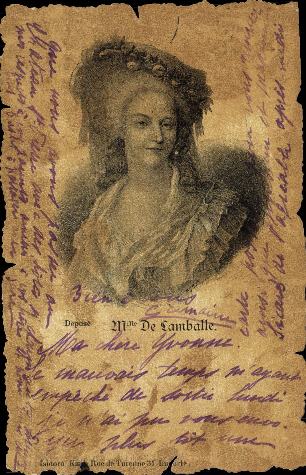 CPA Mme de Lamballe 