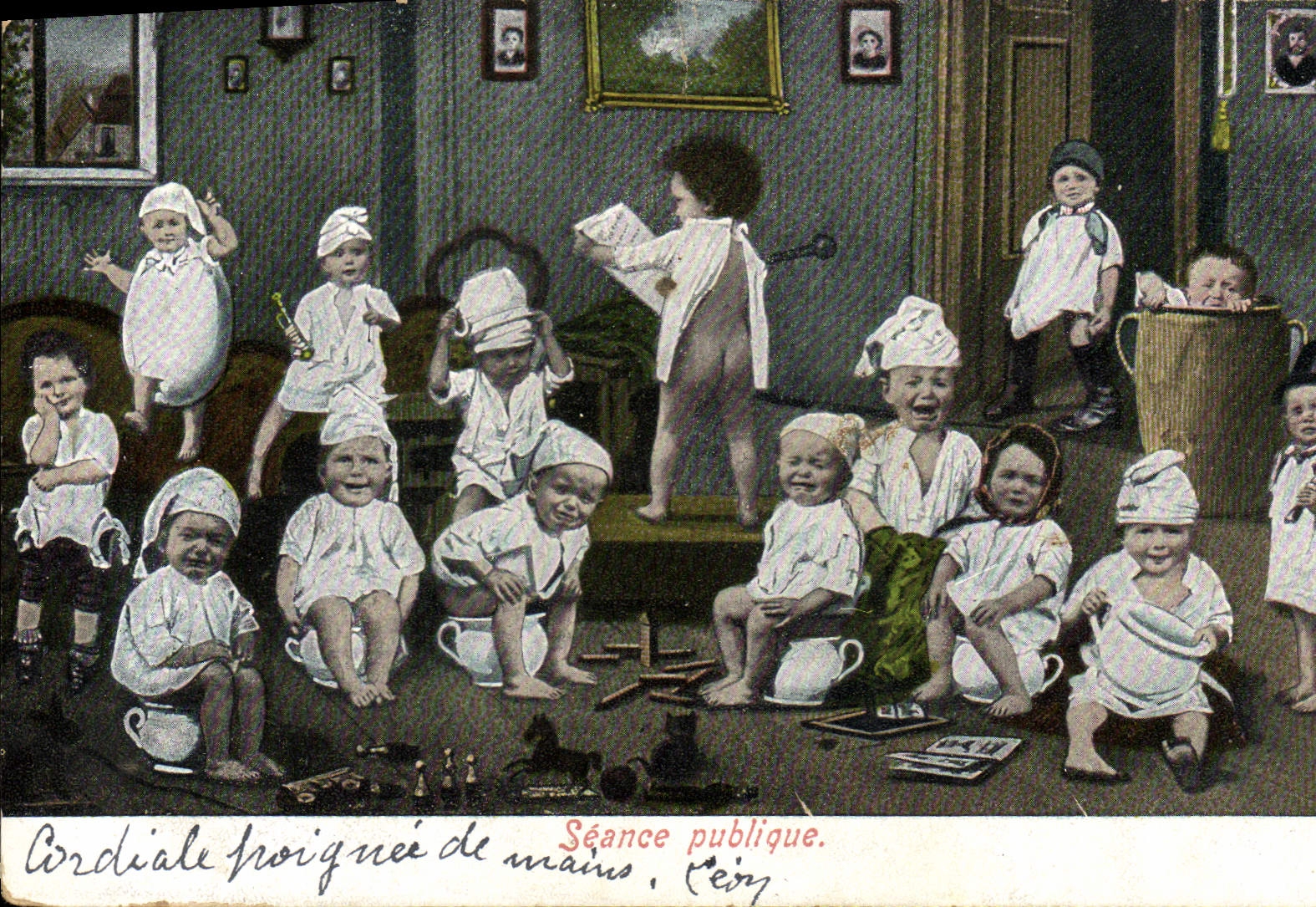 VINTAGE POSTCARD Fantasy Child Baby Public