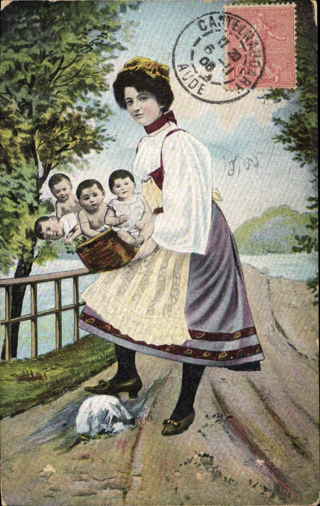 CPA Fantaisie Enfant Bebe Femme 