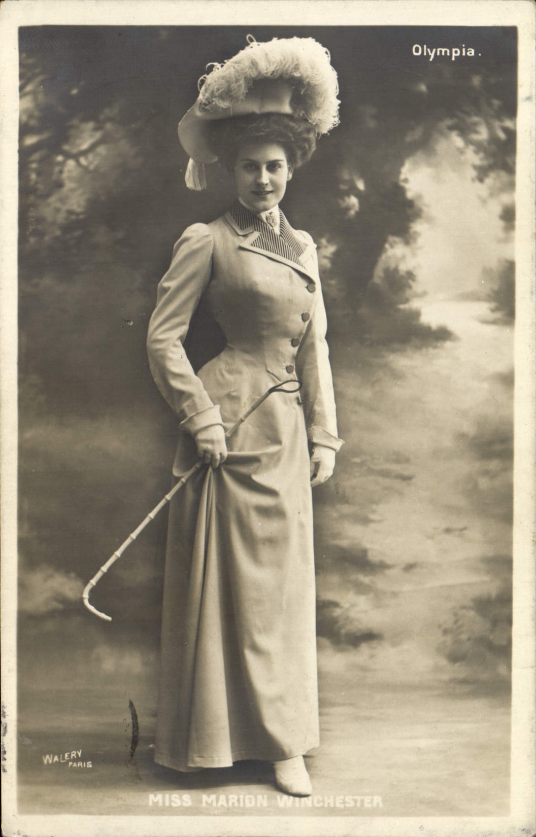 VINTAGE POSTCARD Olympia Miss Marion Winchester