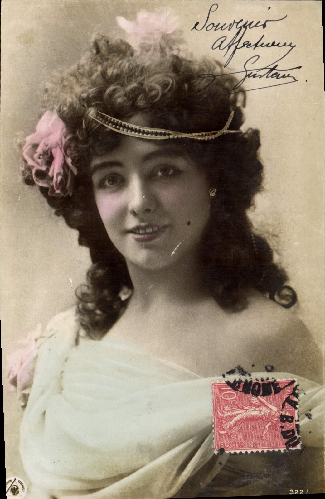 CPA Actrice Dedicace