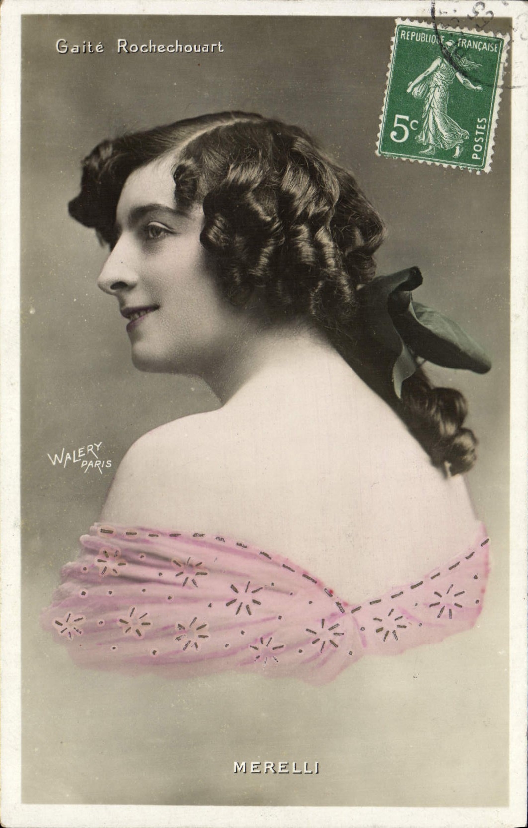 VINTAGE POSTCARD Paris Gaite Rochechouart Merelli