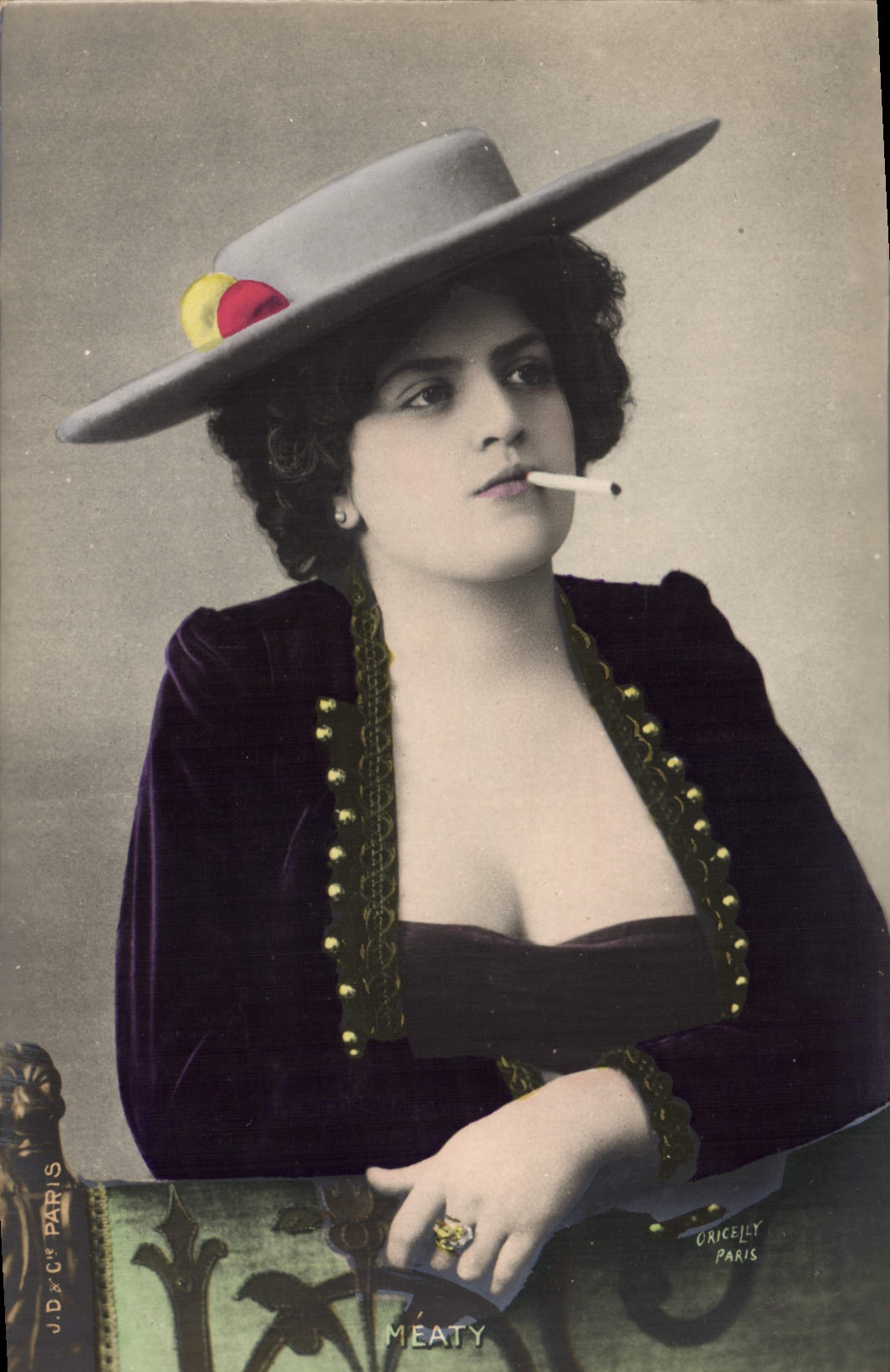 VINTAGE POSTCARD Meaty Cigarette Tobacco