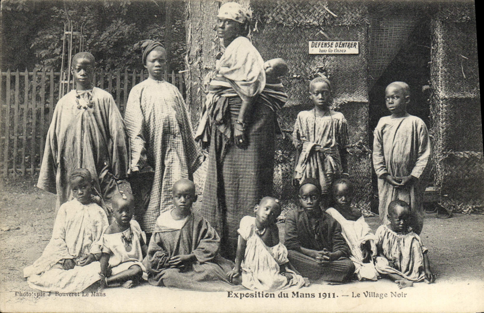 VINTAGE POSTCARD negro Black Man Fair of Mans 19311 the black village