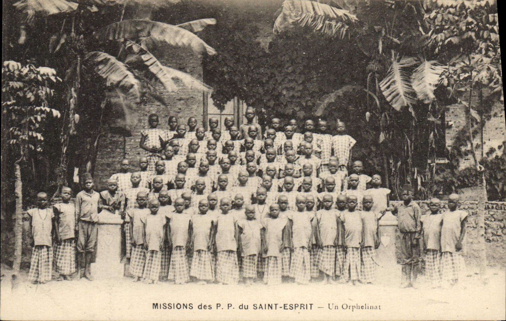 VINTAGE POSTCARD negro Black Man Missions of PP of the Saint Spirit an orphanage