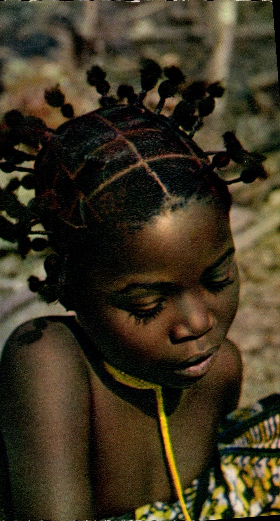 MODERN CARD Black Child negro Little girl