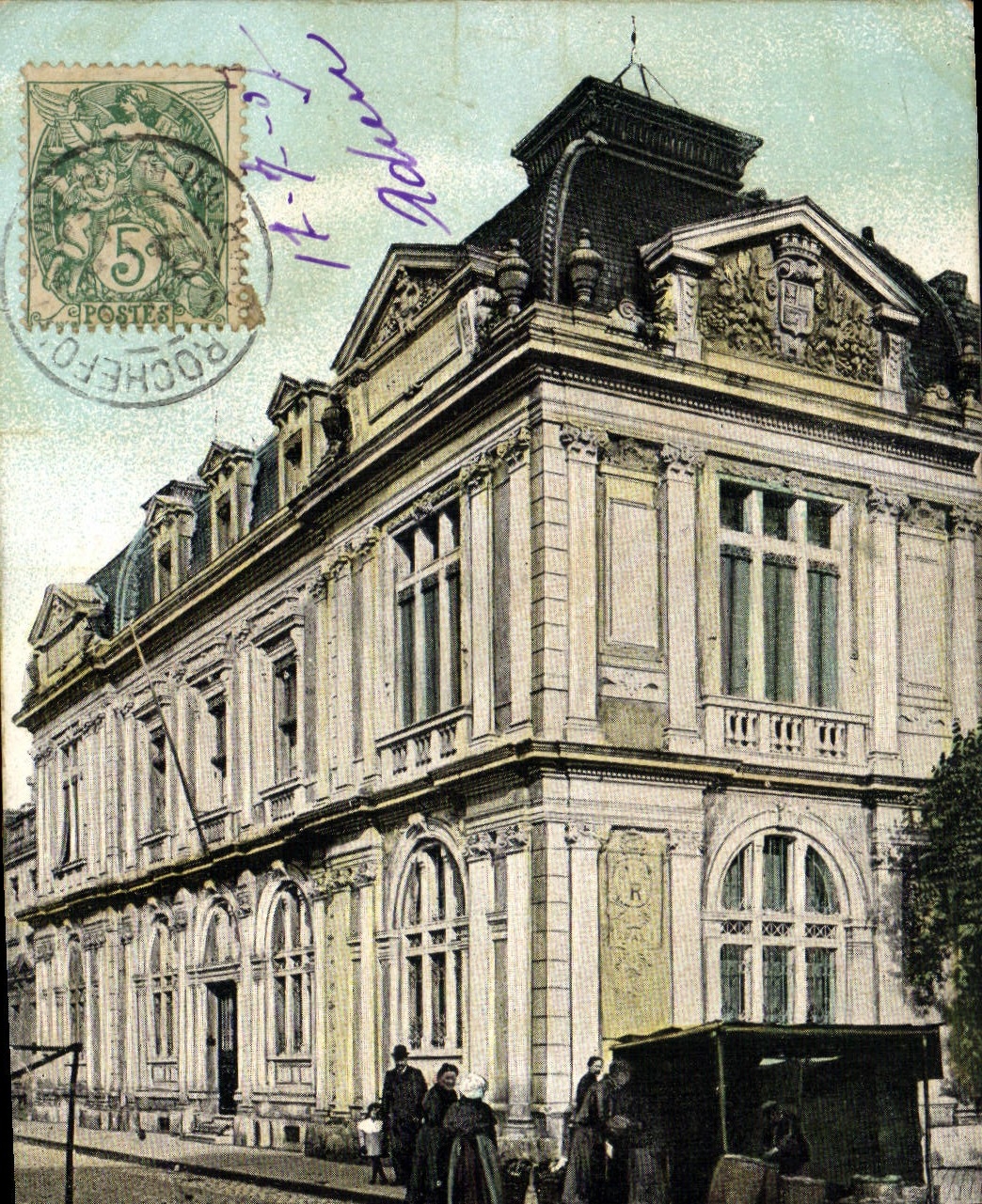 VINTAGE POSTCARD Bank Savings bank Rochefort