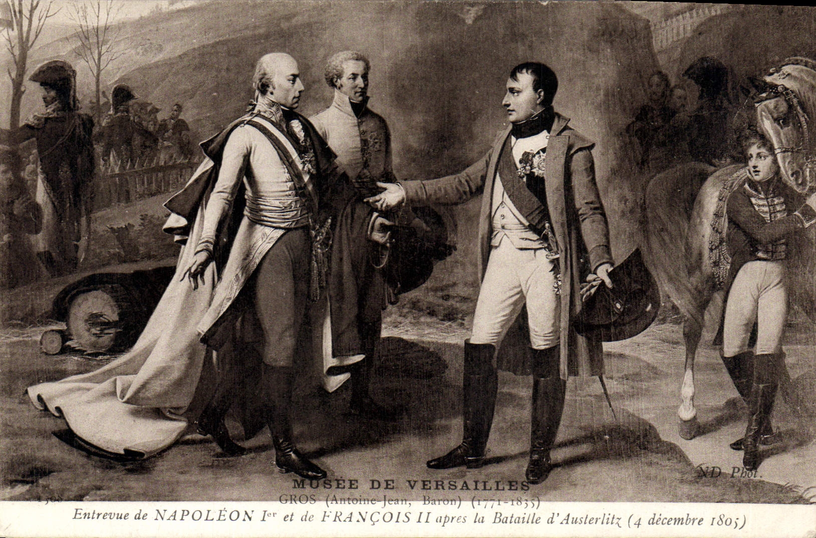 CPA Histoire Napoleon 1er Musee de Versailles Entrevue de Napoleon 1er et de Francosi II Austerlitz