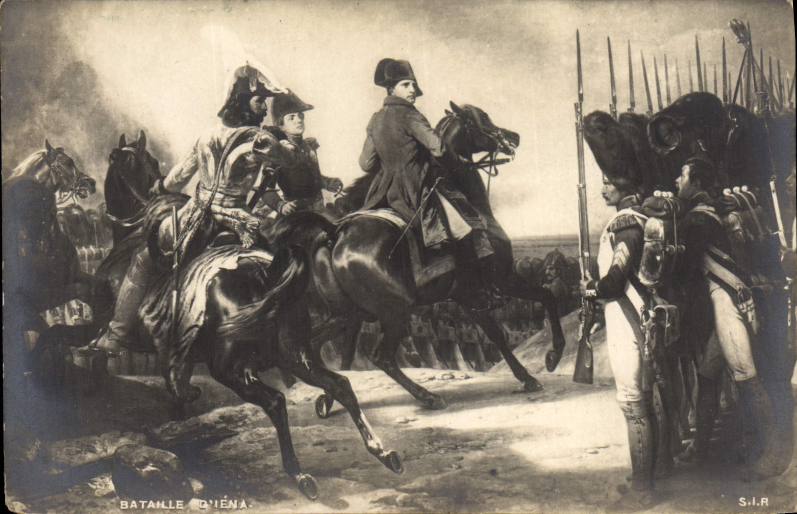 VINTAGE POSTCARD Napoleon History 1st Battle of Iena