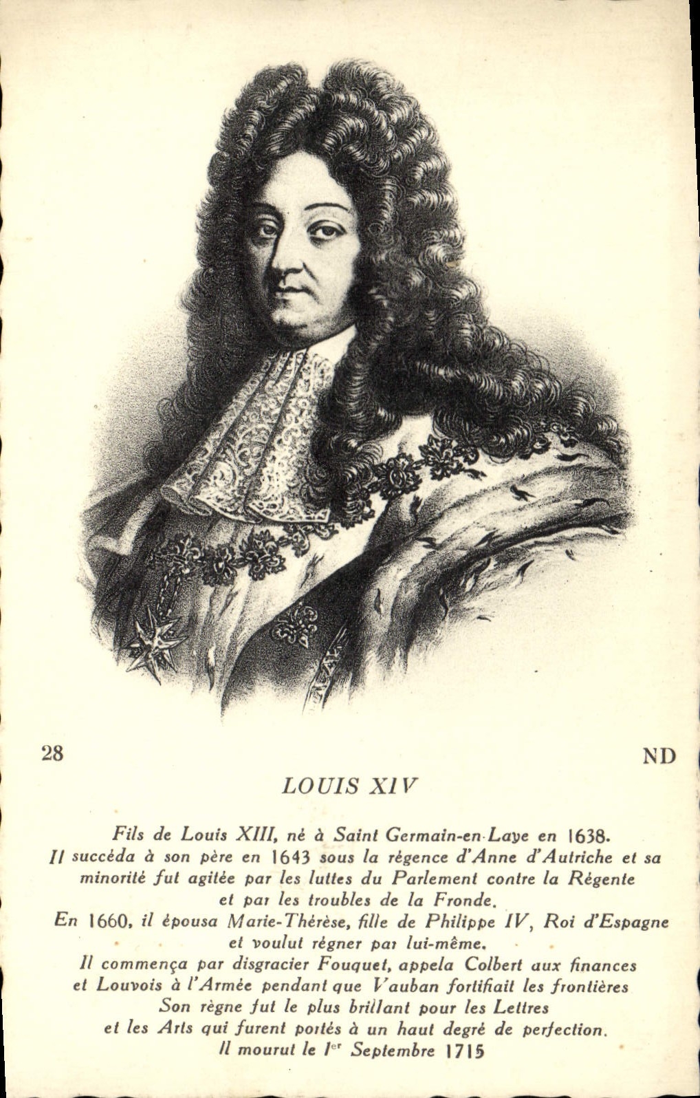 CPA Louis XIV Roi de France