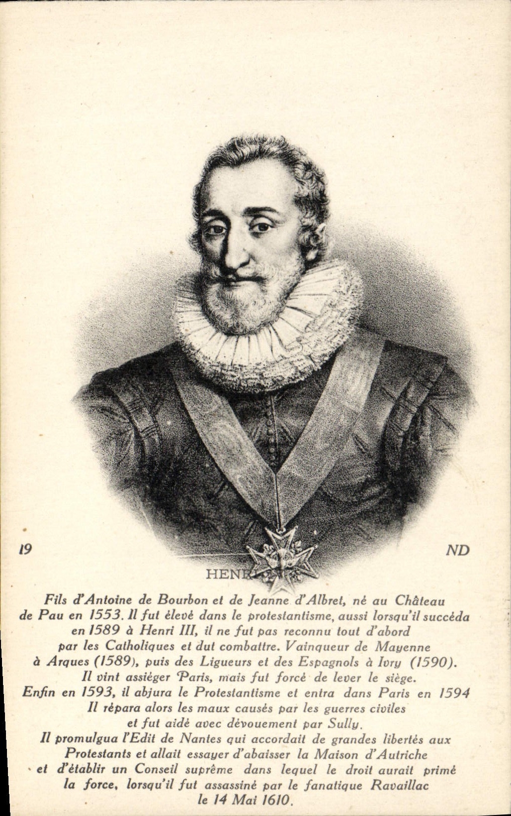 CPA Henri IV Roi de France