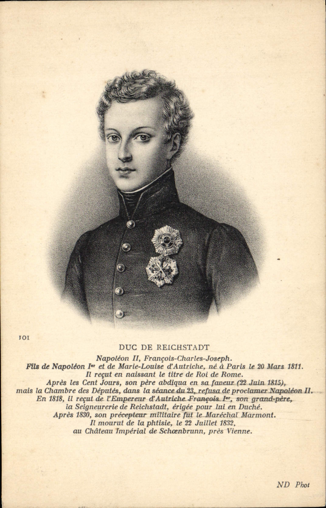 CPA Duc de Reichstadt 