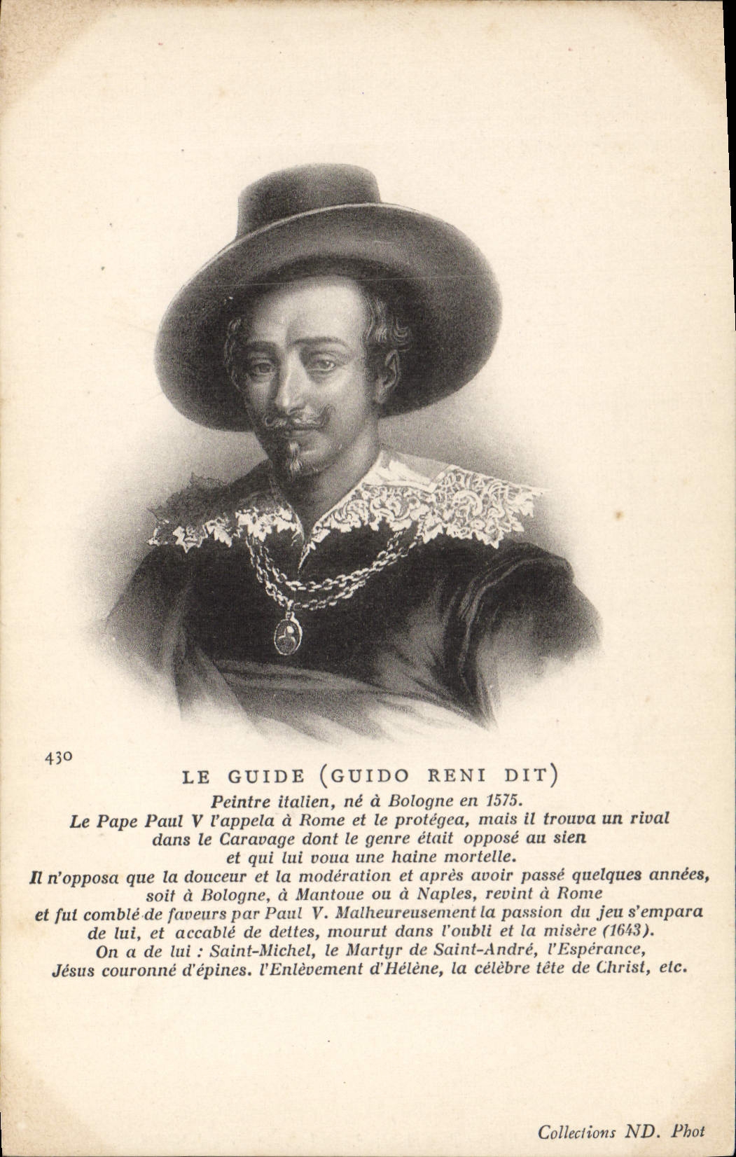 CPA Le Guide Peintre italien