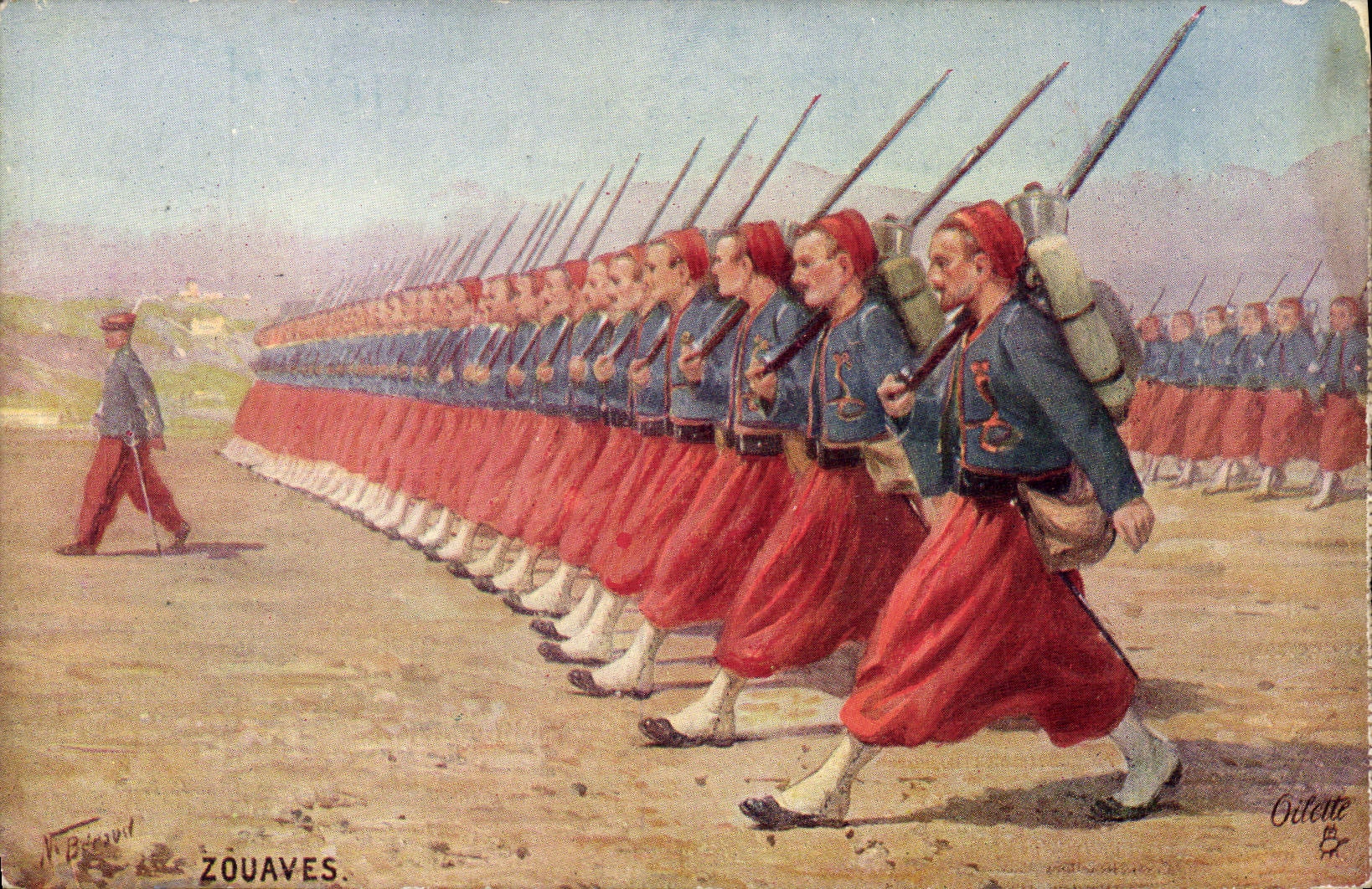 CPA Militaria Zouaves