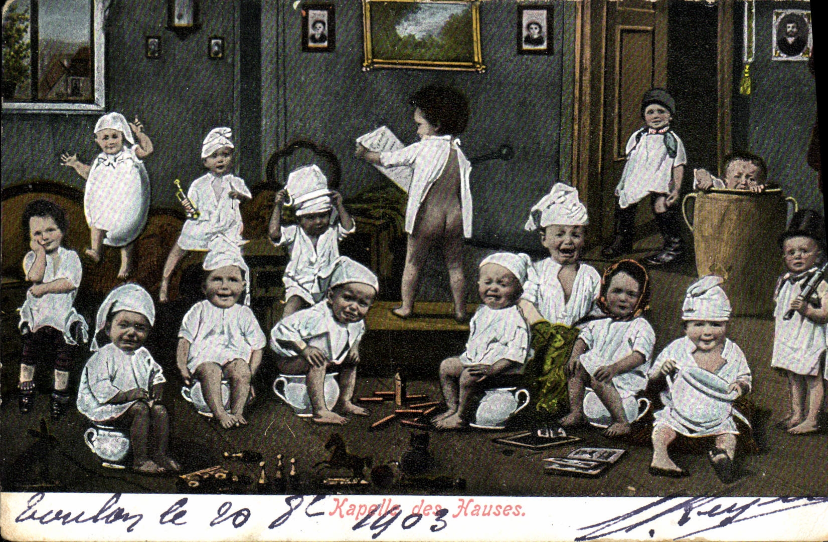 VINTAGE POSTCARD Fantasy Child Kapelle Baby of the Rises