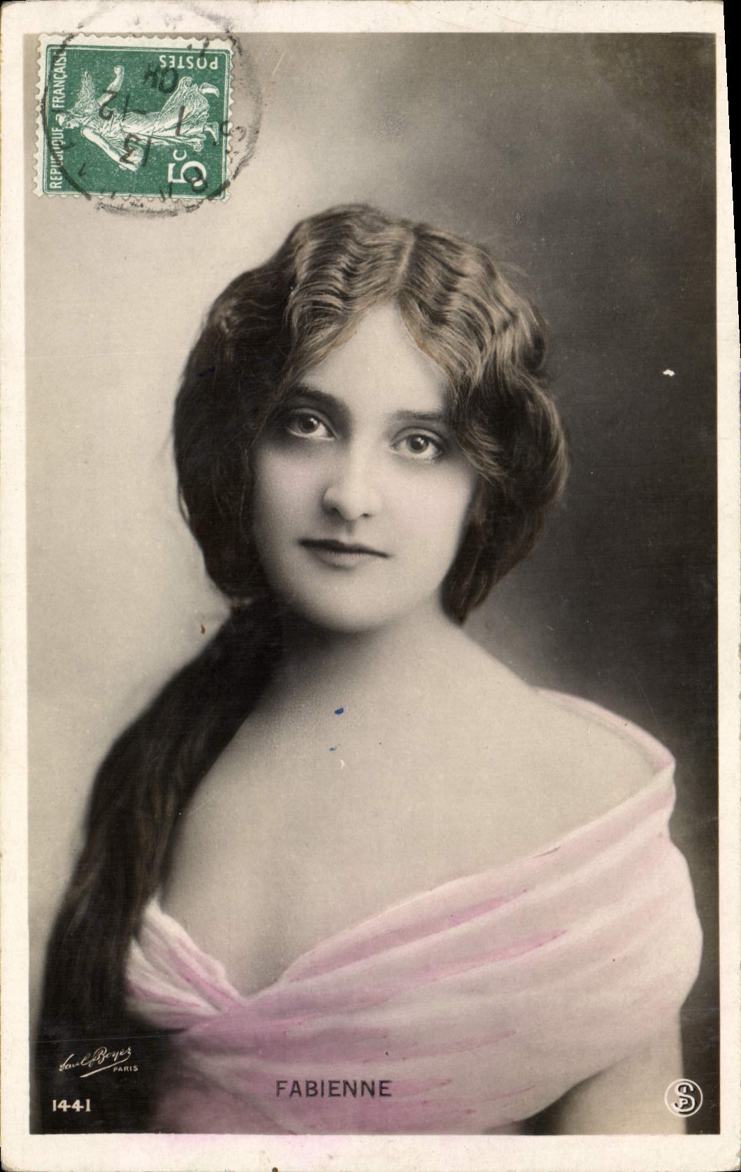 VINTAGE POSTCARD Fantasy Fabienne Woman