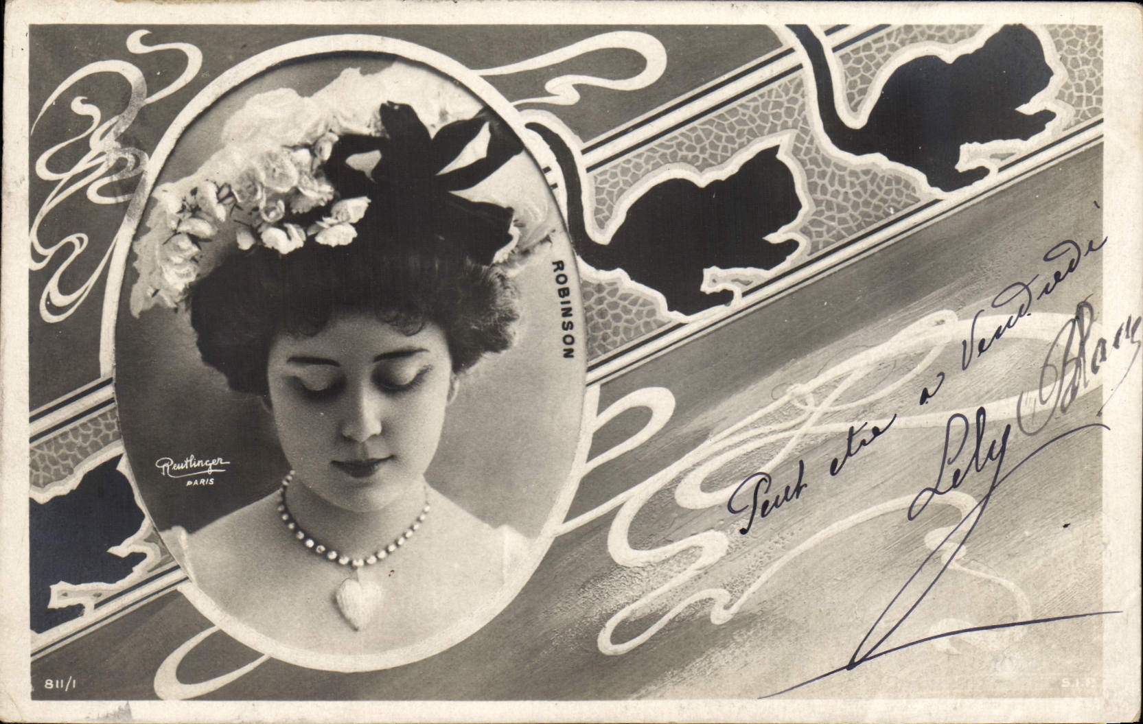 VINTAGE POSTCARD Fantasy Robinson Woman