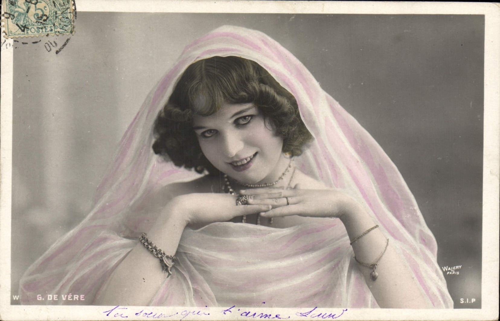 VINTAGE POSTCARD Fantasy Woman G of Vere