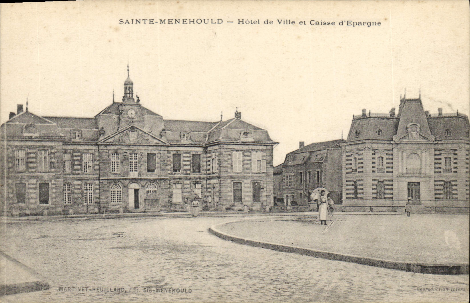 CPA Banque Caisse d'Epargne Hotel de ville Sainte Menehould