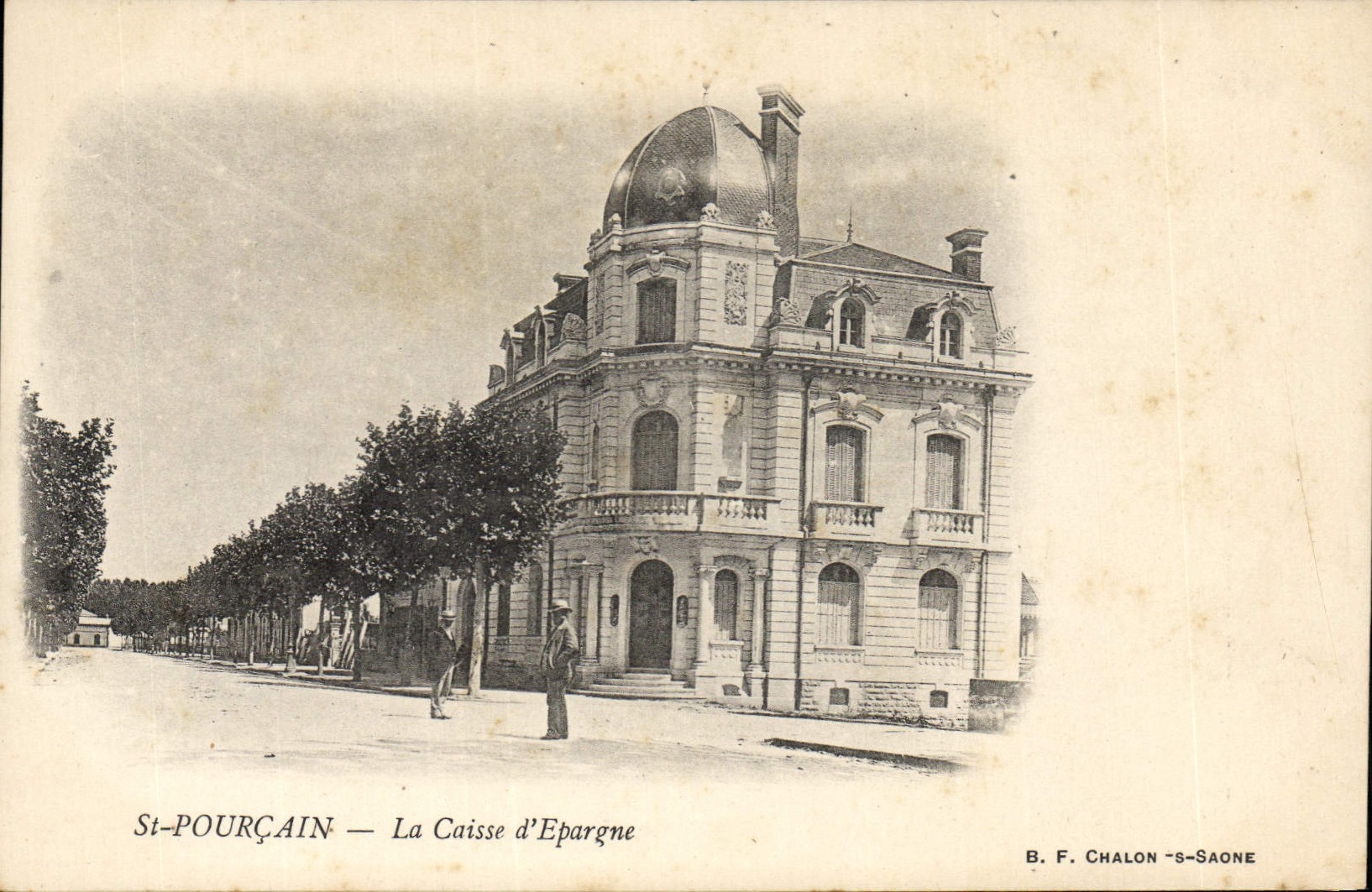 VINTAGE POSTCARD Bank Savings bank St Pourcain