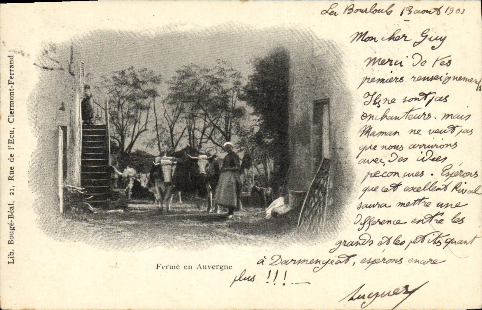 VINTAGE POSTCARD Folklore Closes in Auvergne