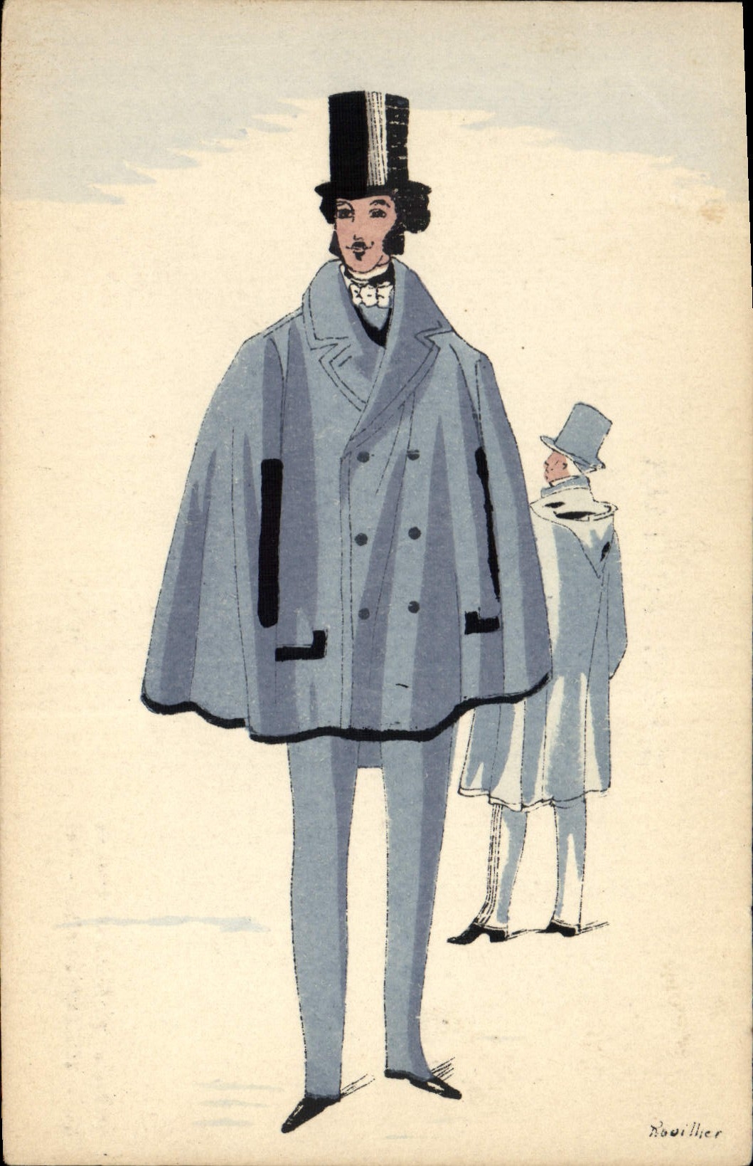 VINTAGE POSTCARD Fantasy Illustrator Costume Second Empire 1851