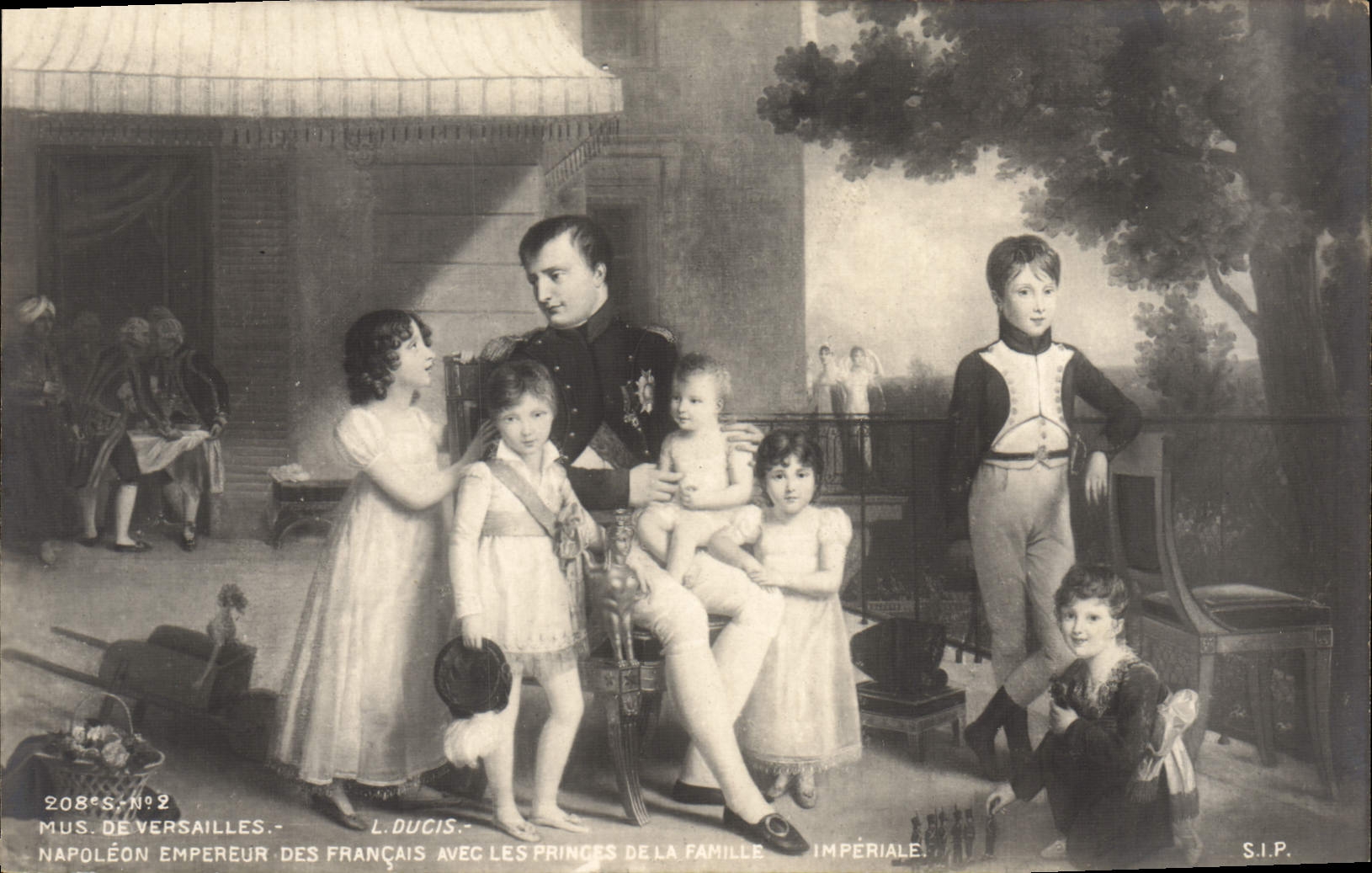 VINTAGE POSTCARD Napoleon History 1st Museum of Versailles with the princes of the imperial family